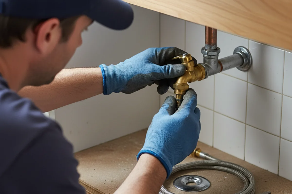 Shutoff valve and fitting work during Emergency Plumbing in Forest